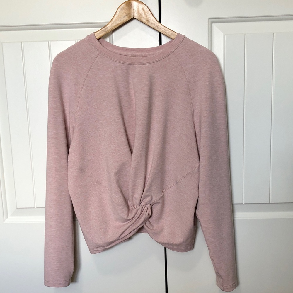 Lululemon athletica Tuck & Gather Pink Pullover Crop Top - 10